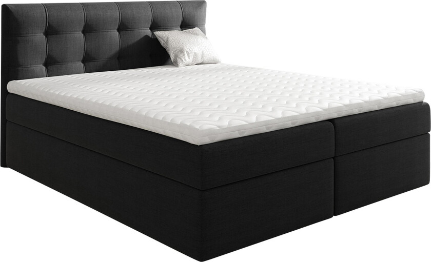 Skaftå kontinentalseng 180x200 - Svart / Hvit