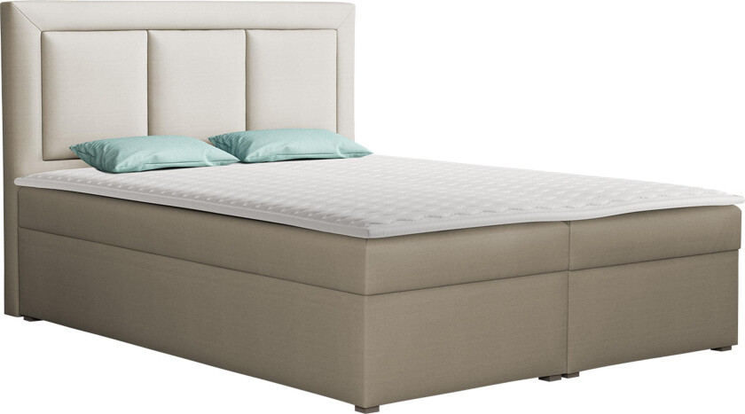 Moden Kontinentalseng 180x215 cm - Beige/Grå