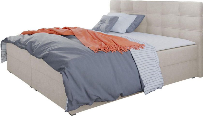Alvito Kontinentalseng 180x200 cm med Sengegavl - Beige