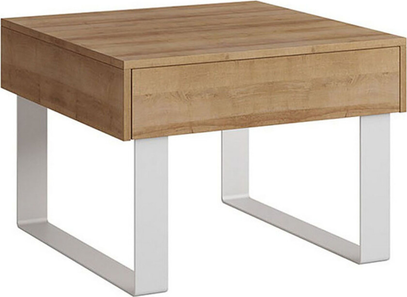 Tessan Sofabord Litet 64 cm med Oppbevaringsskuff - Brun/Beige