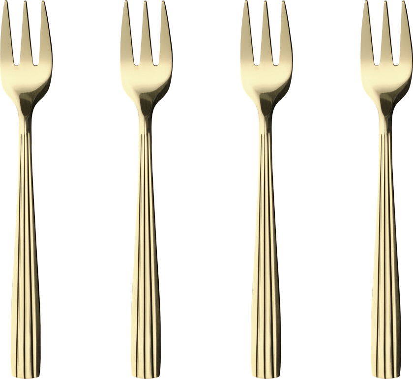 Bilde av - 4 pcs - Cakeforks - Champagne gold (14656)