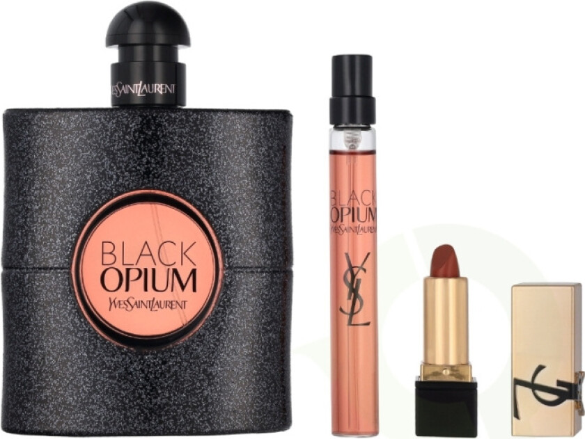 Bilde av YSL Black Opium Giftset 101.3 ml Edp Spray 90ml/Edp Spray 10ml/Rouge Mini Pur Couture Lipstick