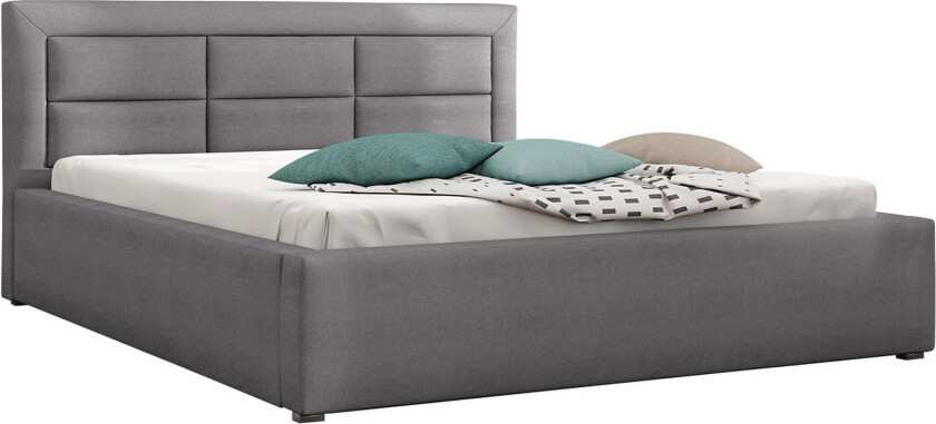 Axlunda Seng 200x200 cm Metallramme - Mørkegrå