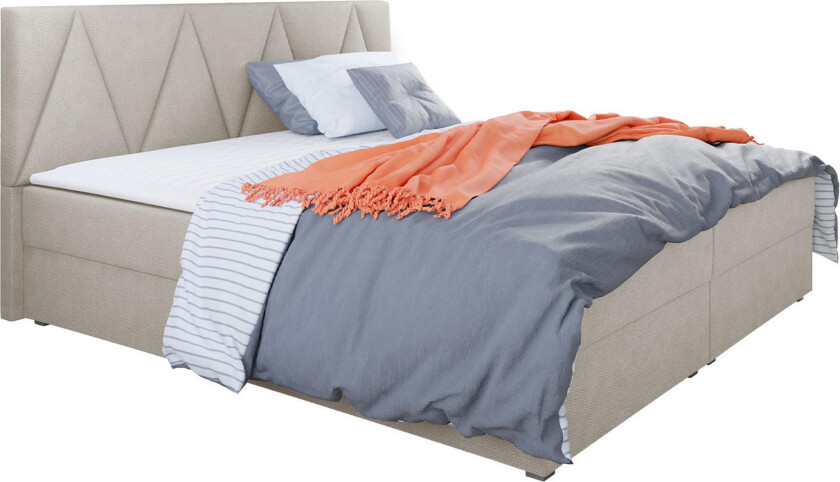 Alvito Kontinentalseng 180x200 cm med Sengegavl - Beige