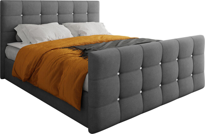 Kleos Kontinentalseng 160x200 cm med Sengegavl - Rosa