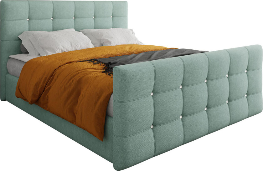 Kleos Kontinentalseng 180x200 cm med Sengegavl - Grønn