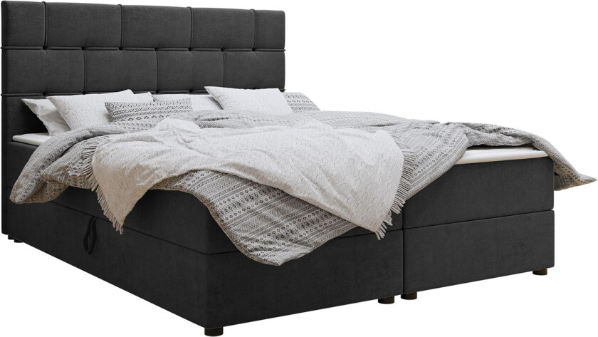 Kontinentalseng 160x200 cm - Mørkegrå