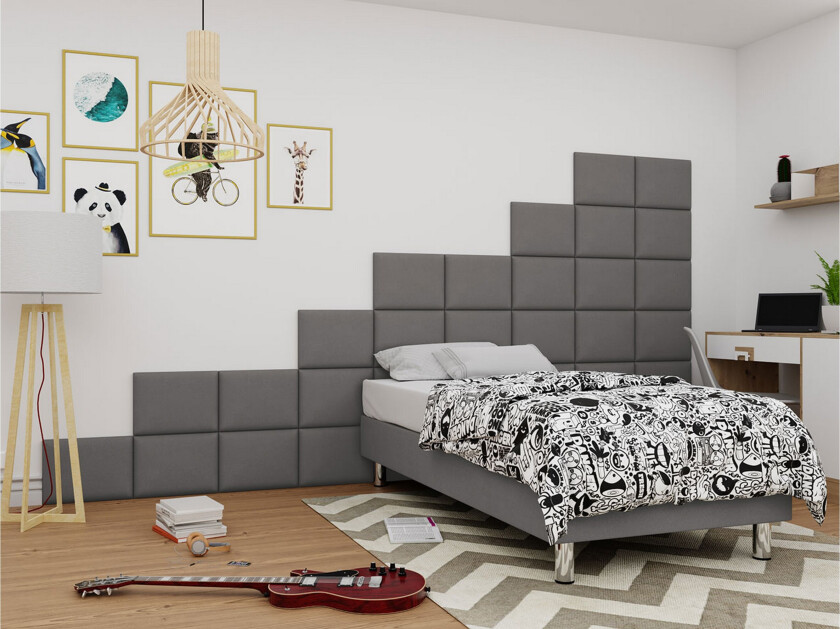 Adeliza Kontinentalseng 120x200 cm+Panel 40 cm - Grå