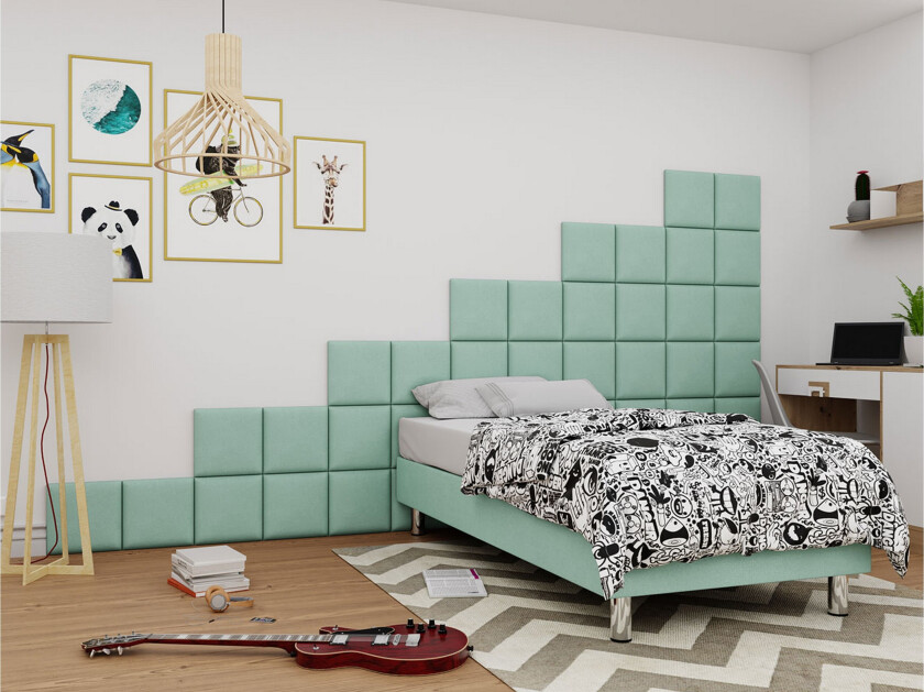 Adeliza Kontinentalseng 80x200 cm+Panel 30 cm - Grønn