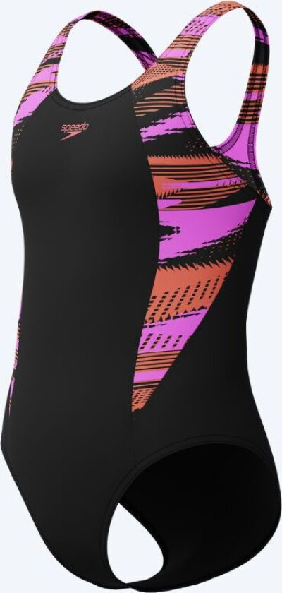 badedrakt til jenter - Hyperboom Splice Muscleback - Svart/rosa