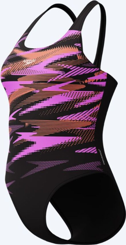 badedrakt til damer - Hyperboom Placement Muscleback - Svart/rosa