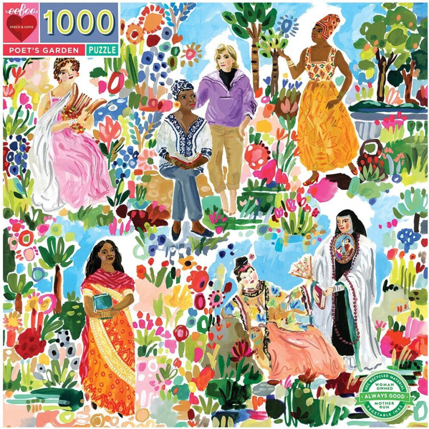 eeBoo - Puzzles - Poet's Garden, 1000 Pc - (EPZTPOT)