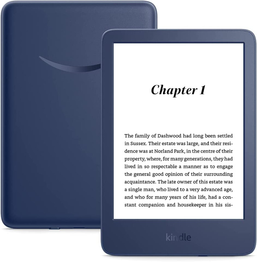 - Kindle (2022 release) 6" High-Res Denim, with Ads