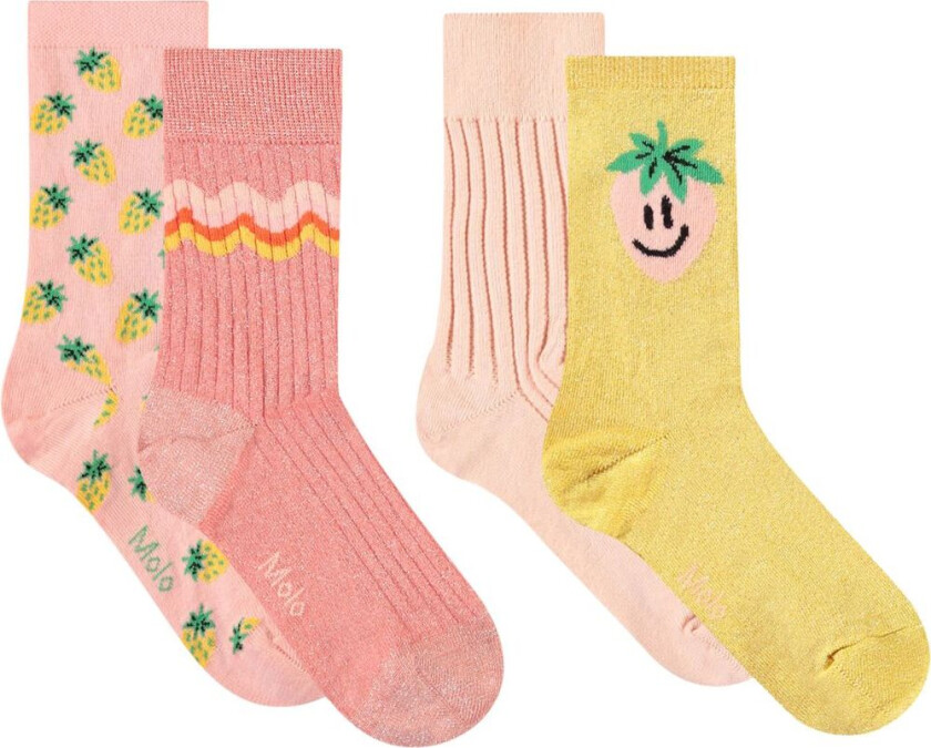 Nomi 4-pack Socks Warm Coral | Rosa | 35-38 EU