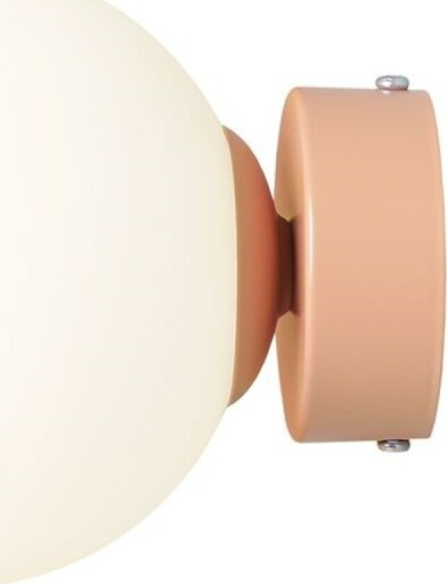 Ball vegglampe, korall, Ø14 cm