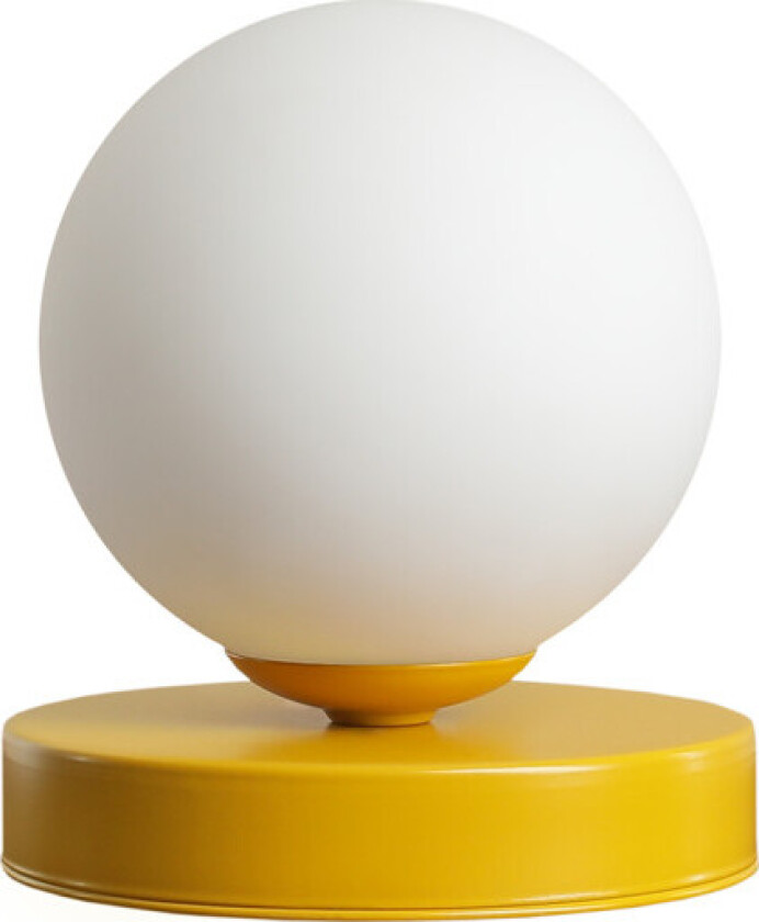 Ball bordlampe, gul, Ø17 cm