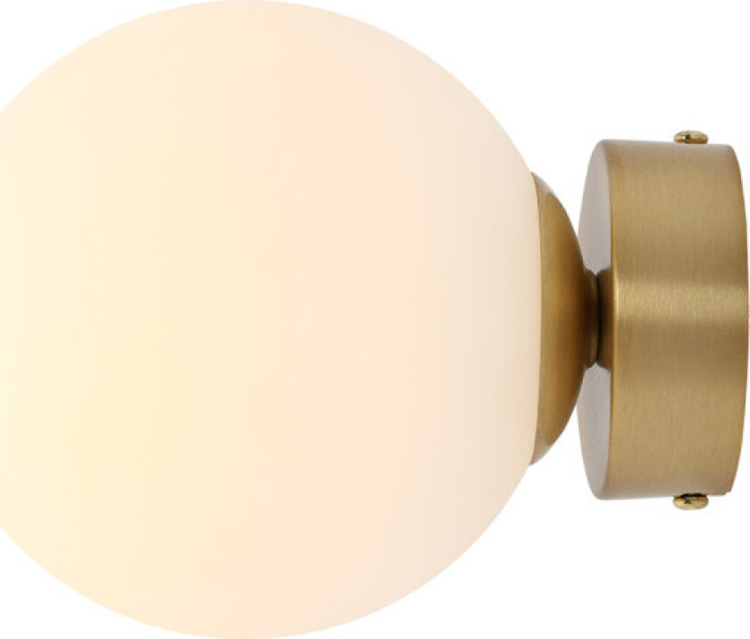 Ball vegglampe, messing, Ø14 cm