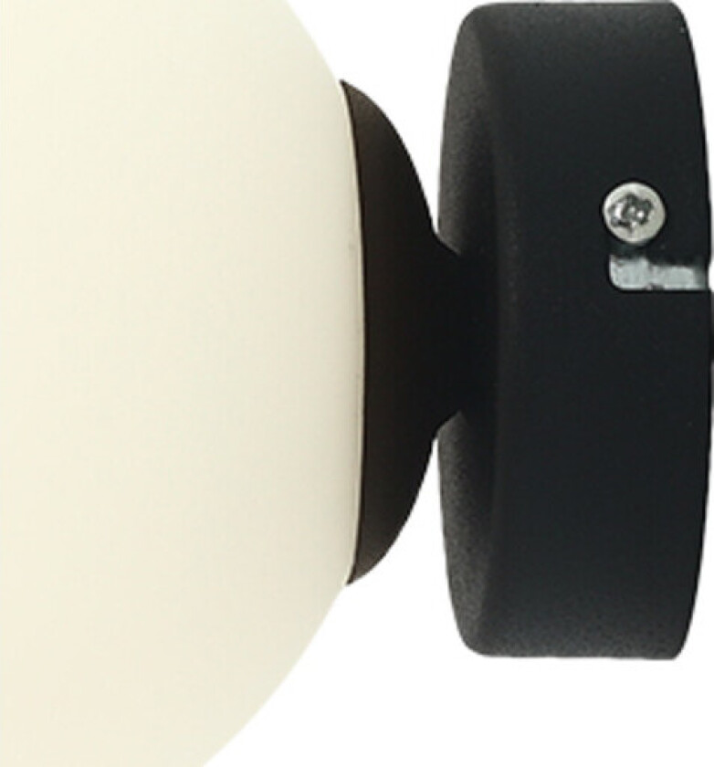 Ball vegglampe, svart, Ø14 cm