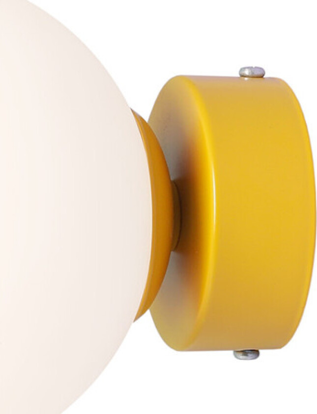 Ball vegglampe, gul, Ø14 cm