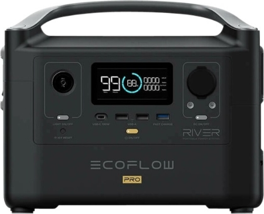 ECOFLOW RIVER 600 PRO BÆRBAR STRØMSTASJON