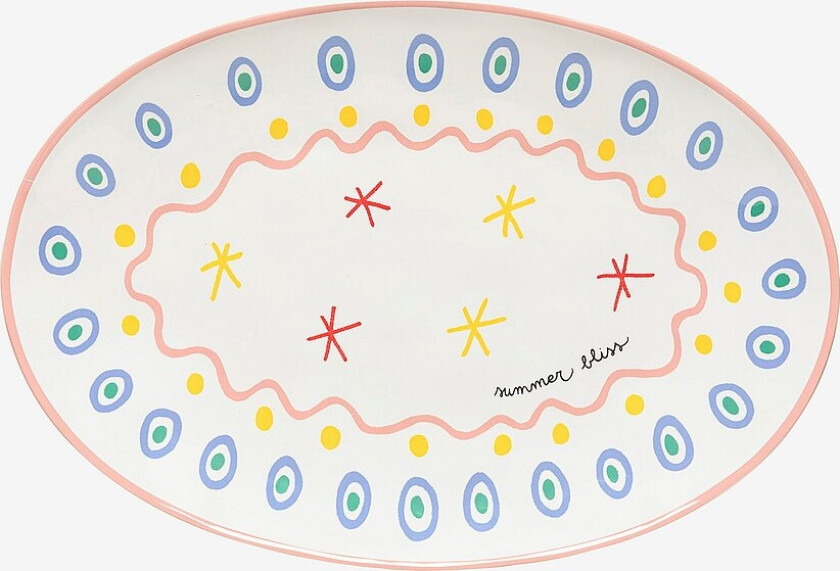 Oval plate Summer Blizz - Flerfarget