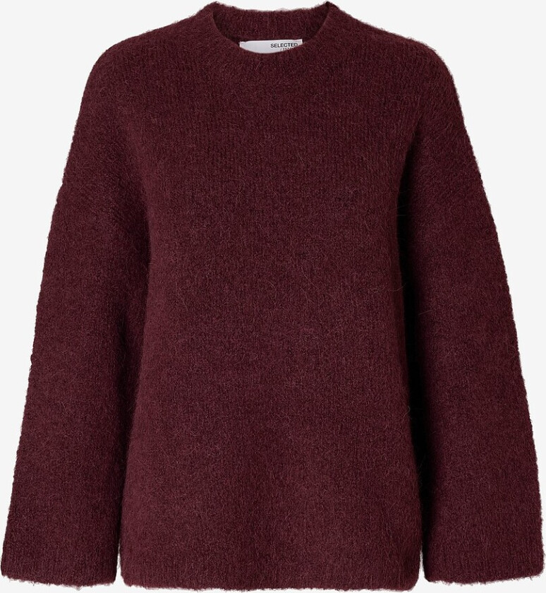 Genser slfGabella LS Knit O-neck Camp - Rød