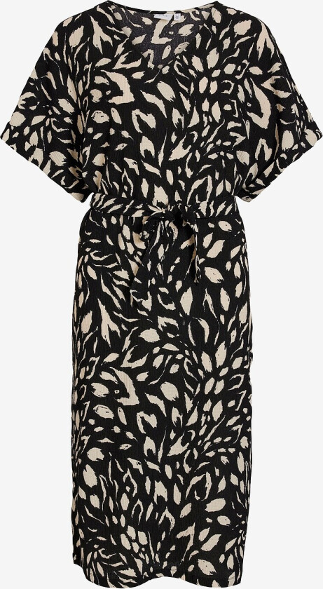 Kjole viLaya Bea V-neck 2/4 Mid Calf Dress - Svart