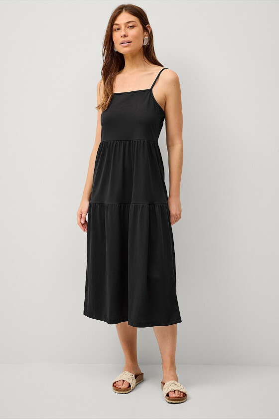 Kjole viSummer Strap Midi Dress - Svart
