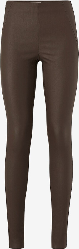 Leggings objBelle MW Coated Leggings - Brun