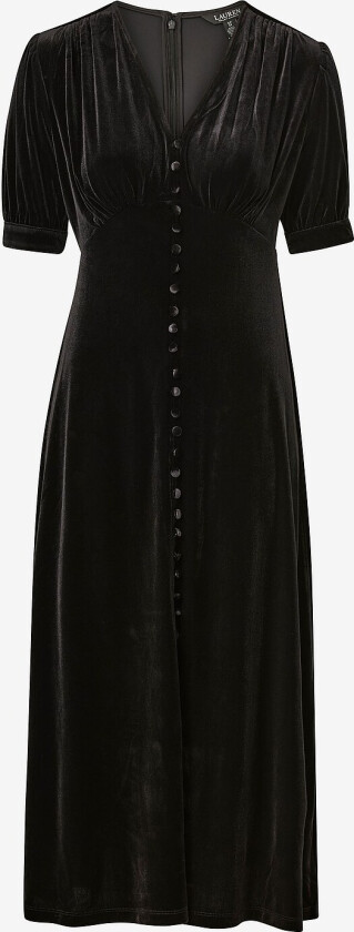 Kjole Stretch Velvet-elb-dad - Svart