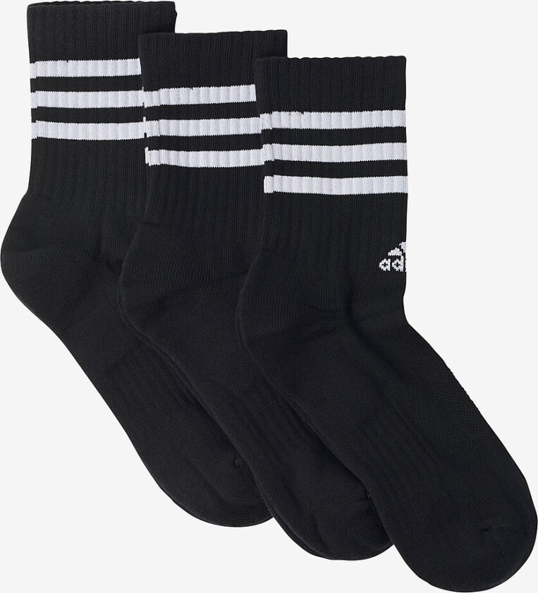 Sokker 3-stripes Cushioned Crew Socks 3-pakning - Svart
