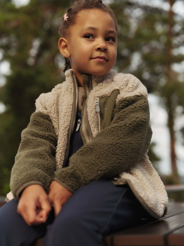 Playtime Pilejakke, Cement, 122 - Fleecejakker & Fleecegensere - Polyester