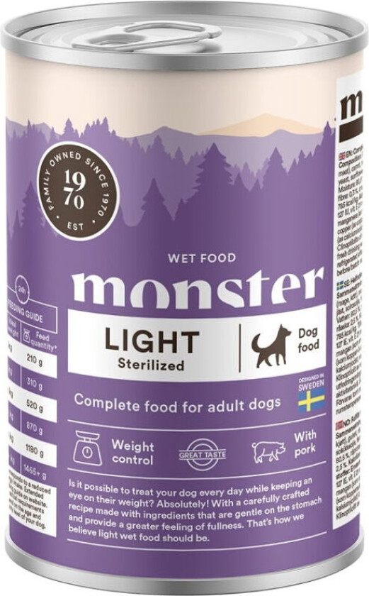 Monster Dog Adult Light & Sterilized 400 g