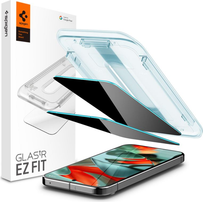 Google Pixel 9 Pro XL EZ Fit Privacy Skjermbeskytter 2-Pack – Gjennomsiktig / Svart