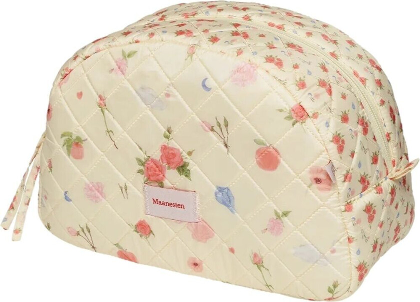 Makeup Bag Big Roses And Shells Toalettmappe Pastellgul gul female
