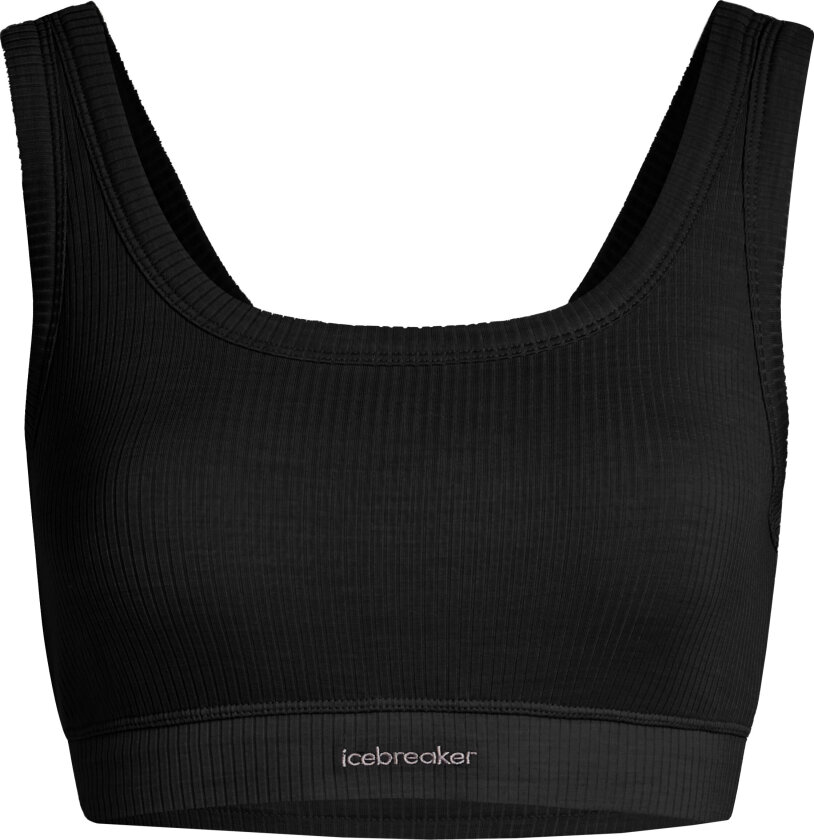 Women's Merino Rib Lotus Bra Black
