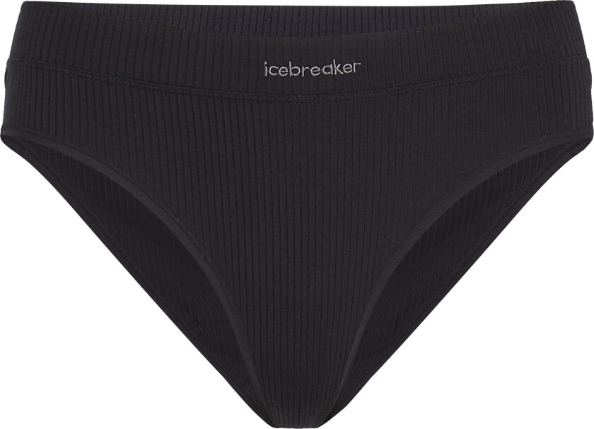 Women's Merino Rib Lotus Hipster Black