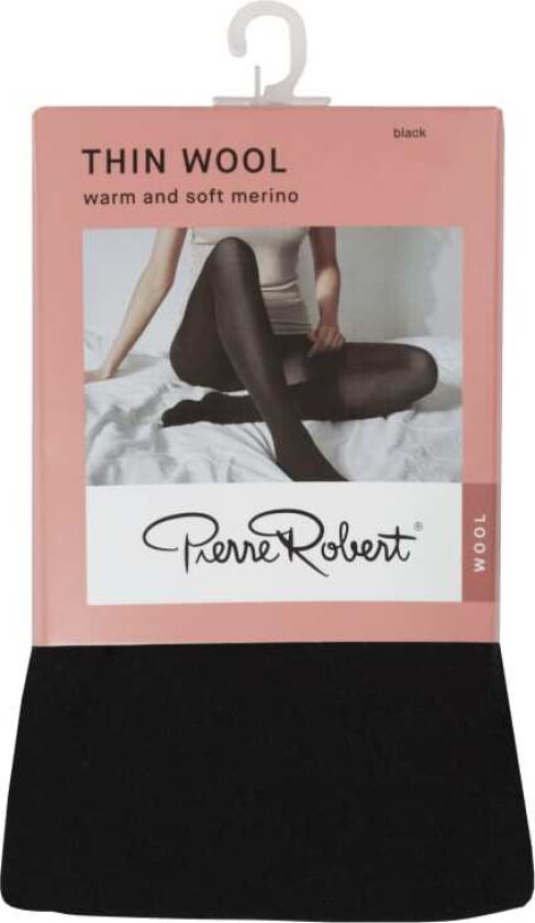 Tights Wool Thin 36-40 Black Pierre Robert