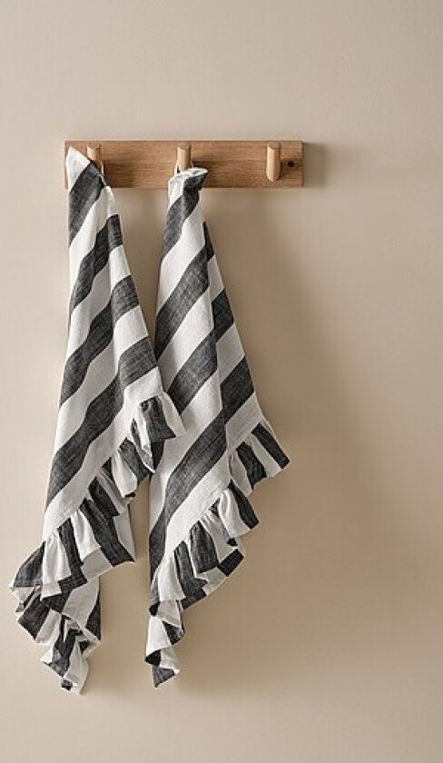 IRIS kjøkkenhåndkle med volang 2-pakke