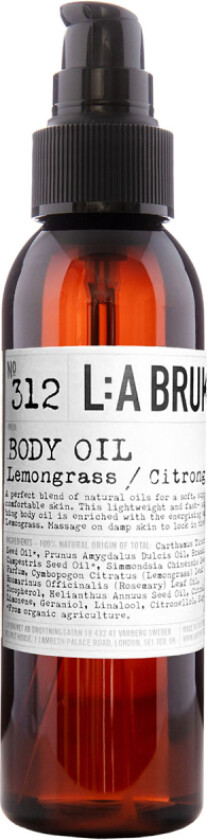 L:A Bruket Body Oil 312 Lemongrass (120 ml)