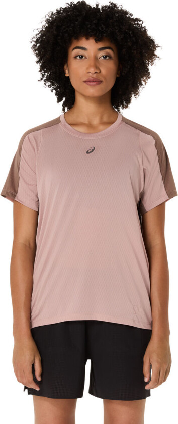Wms Fujitrail Elite Ss Top Neutral Pink/taupe Grey XL
