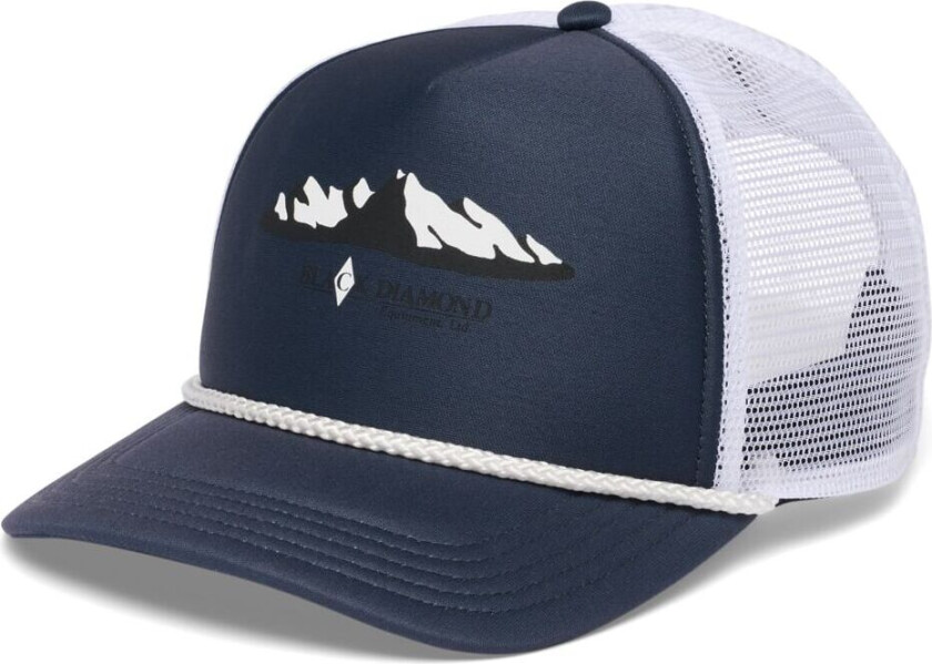 Black Diamond Flat Bill Trucker Hat Charcoal-white Mountainscape One Size