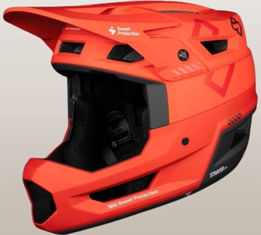 Strayer 2Vi Mips helhjelm chili red