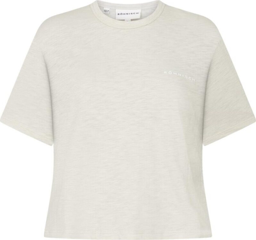 Slub Cropped Tee Light Gray