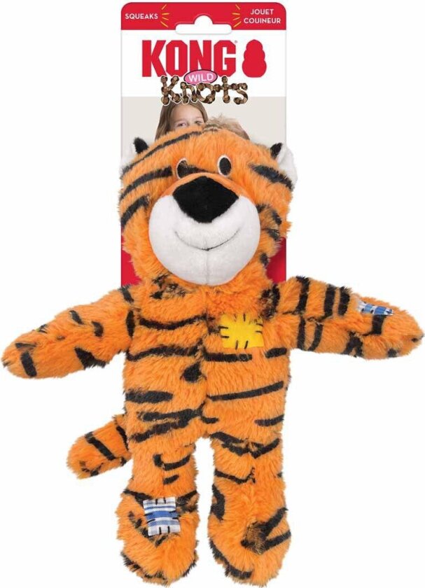 KONG - Wild Knots Tiger Squeak Toy M/L (634.7376)