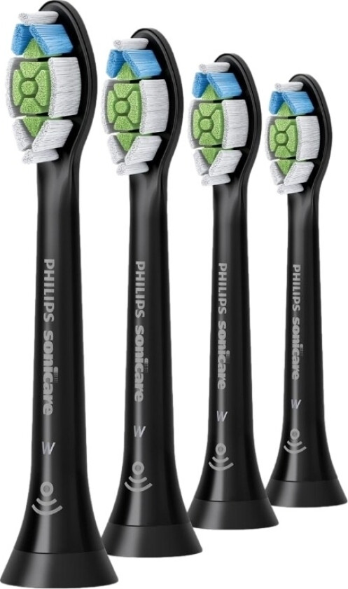 Sonicare HX6064/88 Optimal White børstehoder, svart, 4-pakk