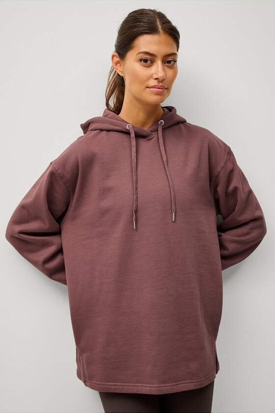 Hettegenser Studio Sweat Long Hoodie Soft - Rosa