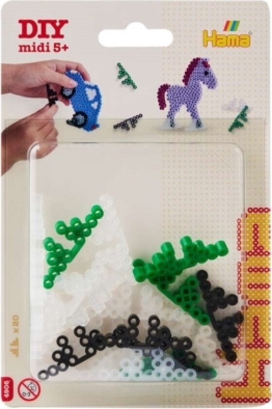 Hama Midi Perlefødder 20Stk. Ass. Farver