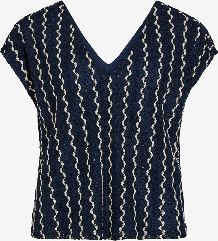 Topp viEllen V-neck S/s - Blå