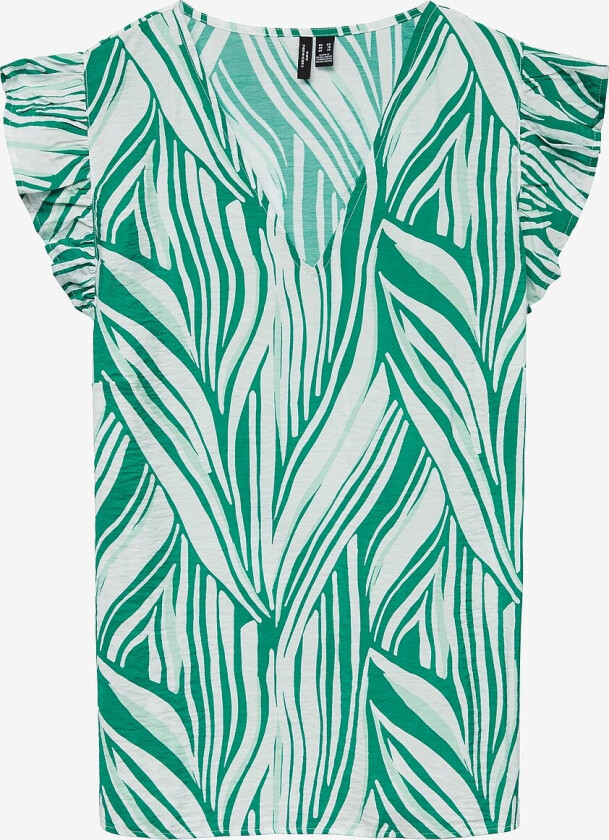 Topp vmcJosie SL V-neck Wvn GA Cur - Grønn